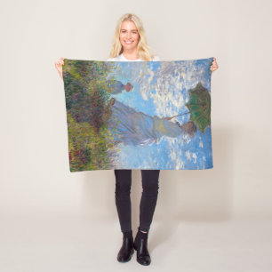 Couverture Polaire Femme avec Parasol, Monet