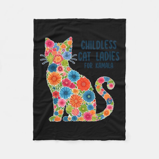 Couverture Polaire Femme De Chat Sans Enfant Pour Kamala (Devant)