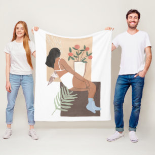 Couverture Polaire Femme en repos