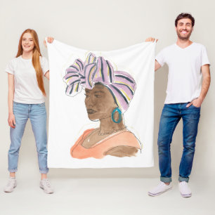 Couverture Polaire Femme forte et belle