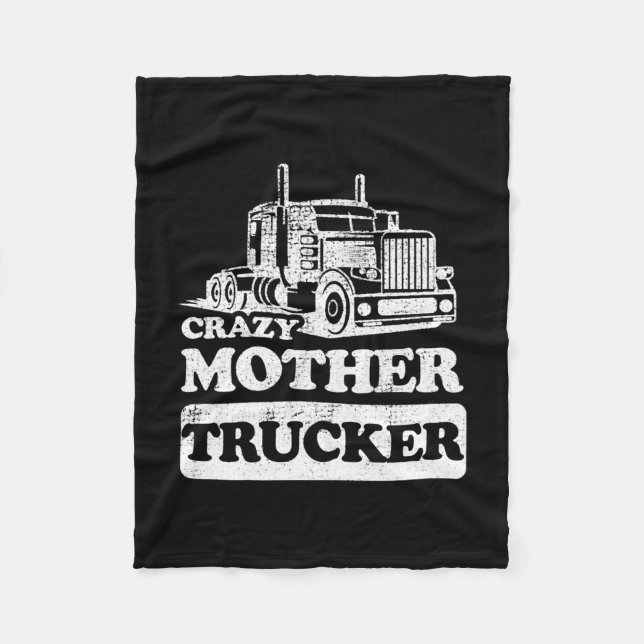 Couverture Polaire Femme Fou Mère Trucker Funny Trucker Femme (Devant)