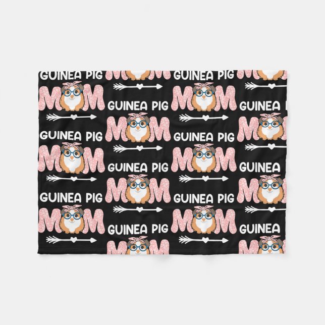 Couverture Polaire Femme Guinée Cochon Maman Drôle Rongeurs  (Devant (Horizontal))
