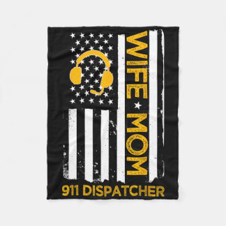 Couverture Polaire Femme Maman 911 Dispatcher Us Flag Independence Da