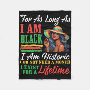 Couverture Polaire Femme noire je suis noire je suis historique je n'