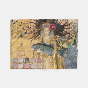 Couverture Polaire Femme Poissons Vintage Classique Gothique