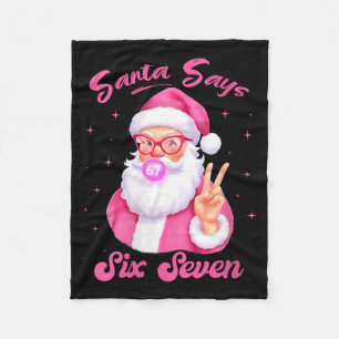 Couverture Polaire Femme Santa Dit Six Sept Noël 67 Mème Xmas
