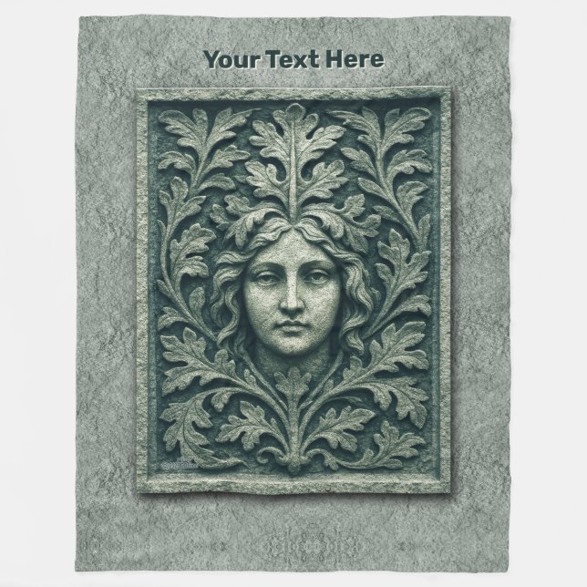 Couverture Polaire Femme verte - Pierre (Devant)