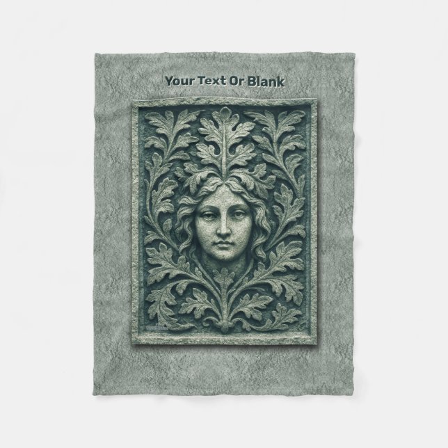 Couverture Polaire Femme verte - Pierre (Devant)