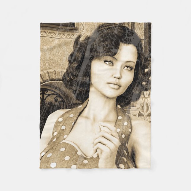 Couverture Polaire Femme Vintage (Devant)
