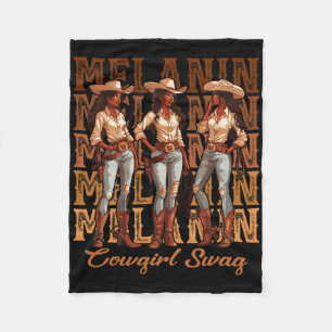 Couverture Polaire Femmes Africaines Mélanine Cowgirl Swag Histoire d
