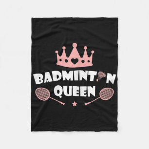Couverture Polaire Femmes Badminton Queen Shuttle Badminton Lover