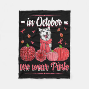 Couverture Polaire Femmes En Octobre Nous Portons Pink Ribbon Husky B