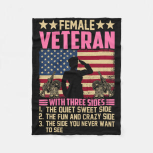 Couverture Polaire Femmes Femmes Vétérinaire Soldat Fière Femme Vétér