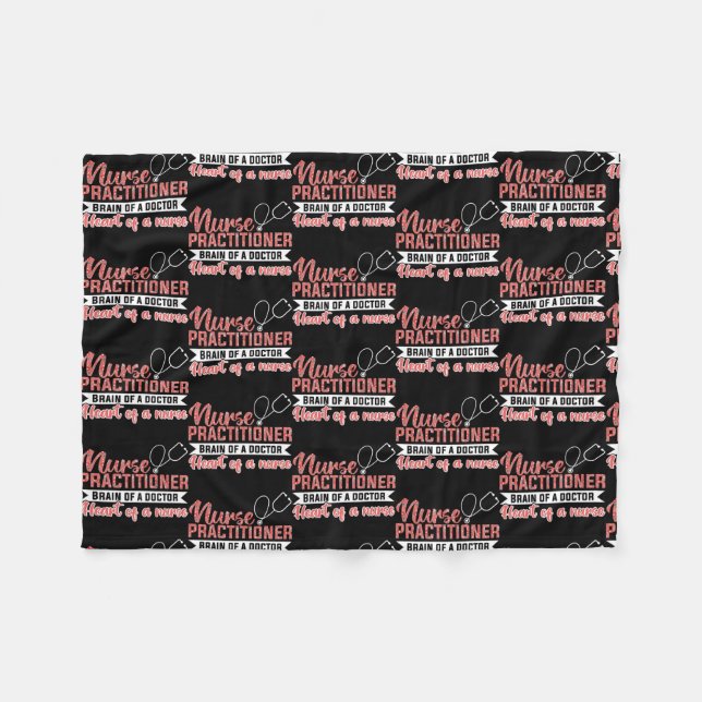 Couverture Polaire Femmes Infirmière praticienne Cerveau d'un médecin (Devant (Horizontal))