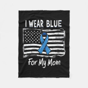 Couverture Polaire Femmes Je Porte Du Bleu Pour Maman Type Un Diabète