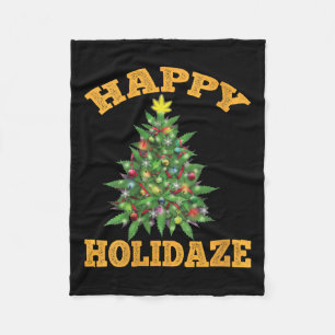 Couverture Polaire Femmes Joyeuses Fêtes Drôle Chanvre Noël Stoner
