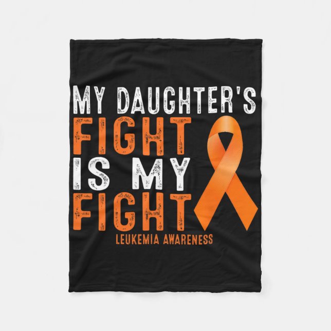 Couverture Polaire Femmes Le combat de ma fille est ma lutte leucémie (Devant)