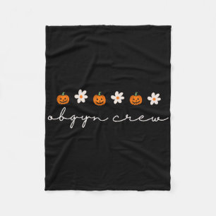 Couverture Polaire Femmes Obgyn Infirmière Citrouilles Fantômes Hallo