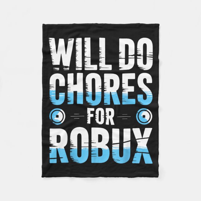 Couverture Polaire Fera des tâches pour Robux Vidéo de jeu drôle de g (Devant)