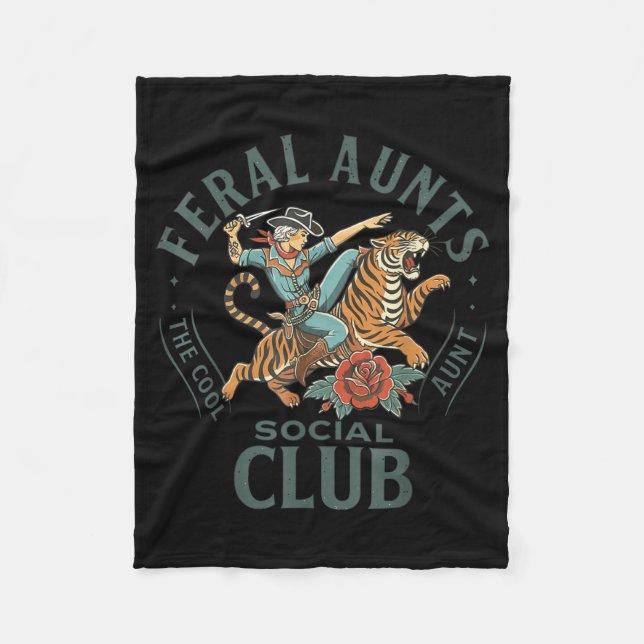 Couverture Polaire Feral Aunts Social Club Western Cowgirl Riding Tig (Devant)