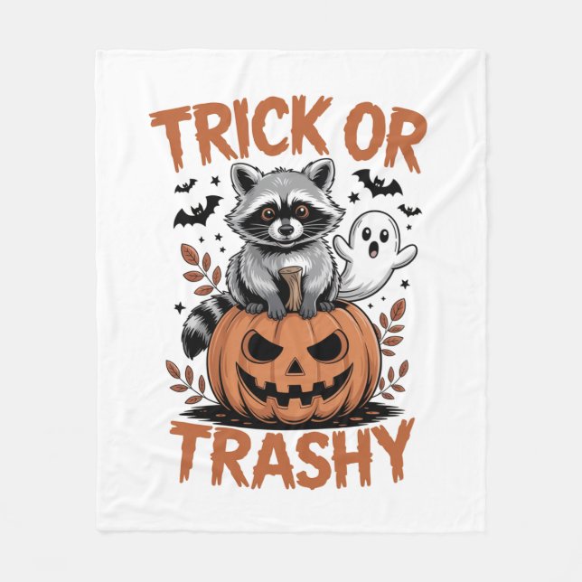 Couverture Polaire Feral Halloween Trick ou Trashy (Devant)