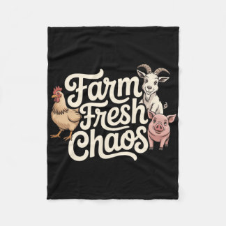 Couverture Polaire Ferme Frais Chaos Joli Foyer Rn Animaux Humour