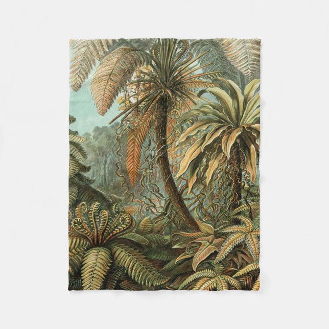 Couverture Polaire Ferns Palm Tree Antiquité Botanique Ferns Art (Devant)
