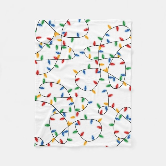 Couverture Polaire Festif coloré lumières de Noël Motif (Devant)