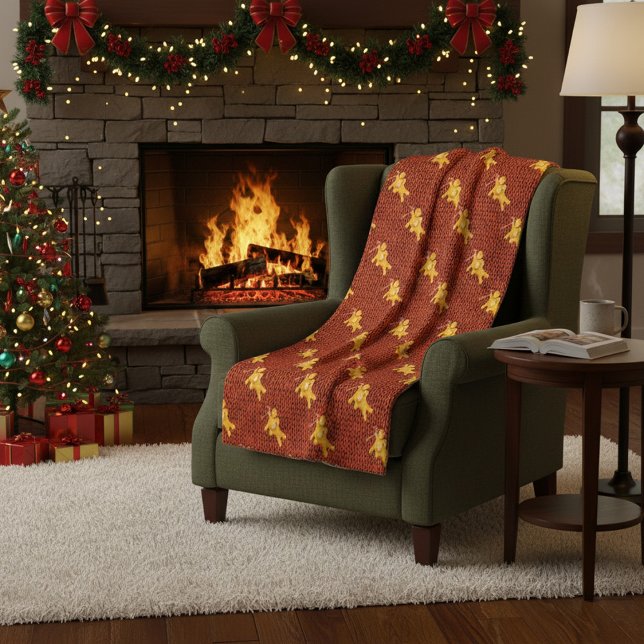 Couverture Polaire Festif Pain d'épices Homme & Knit Motif Noël (Créateur téléchargé)