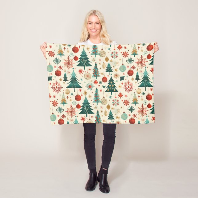 Couverture Polaire Festif Vacances d'hiver Motif (En situation)