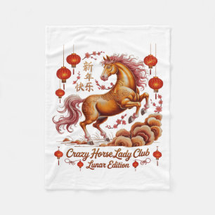 Couverture Polaire Festive 2026 Crazy Horse Lady Club Fortune Power L