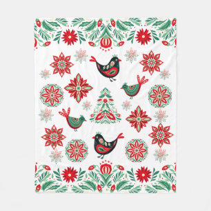 Couverture Polaire Festive Art populaire Noël