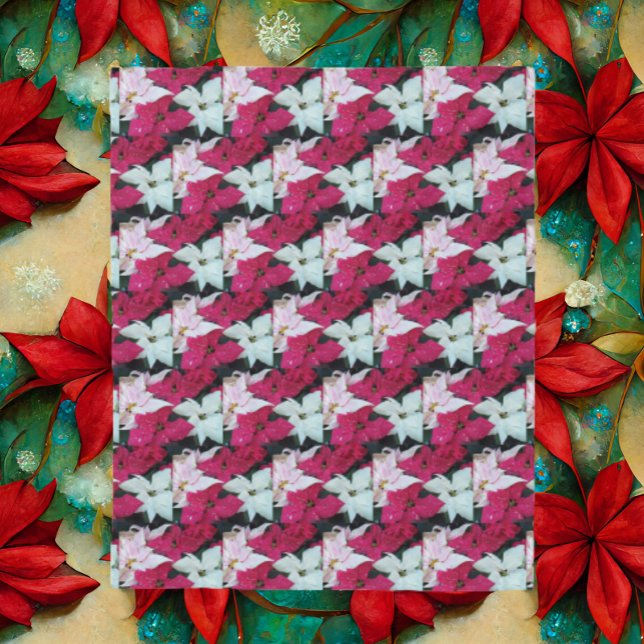 Couverture Polaire Festive vacances Poinsettias Motif (In Situ Holiday)
