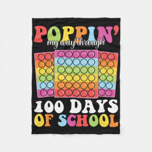 Couverture Polaire Fêtant Mon Passage Aux 100 Jours D'école Enfants E
