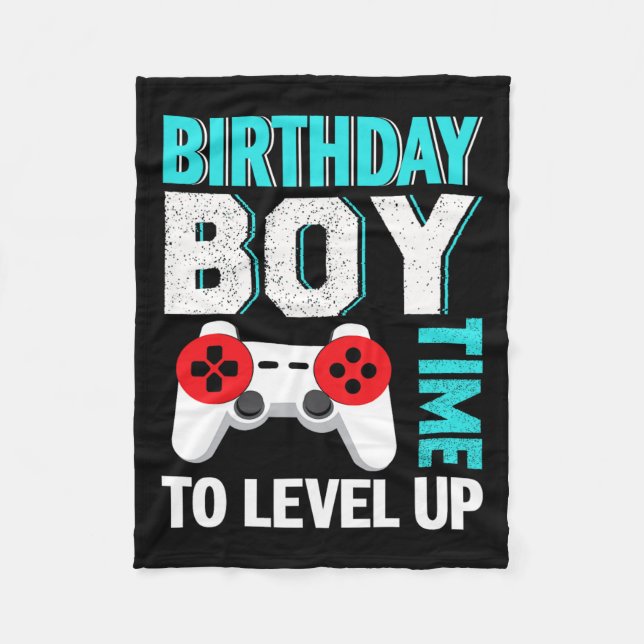 Couverture Polaire Fête d'anniversaire de jeu vidéo garçon  (Devant)