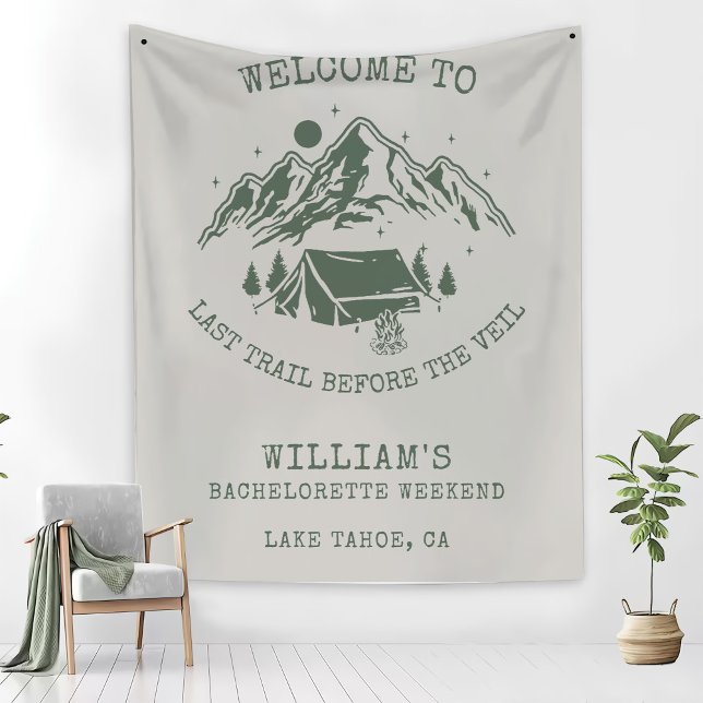 Couverture Polaire Fête de Bachelorette de Camp Simple Moderne Vert (Créateur téléchargé)