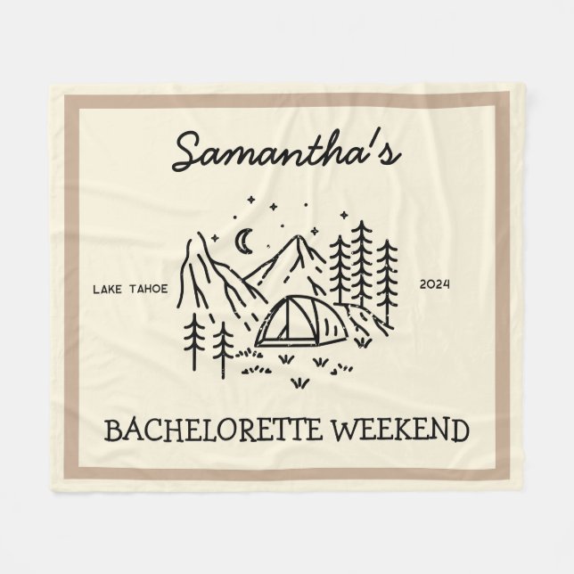 Couverture Polaire Fête de Bachelorette de Camping Simple Moderne dan (Devant (Horizontal))
