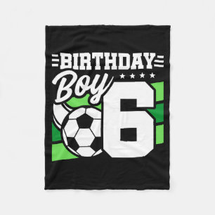 Couverture Polaire Fête de football de 6 ans 6e anniversaire garçon