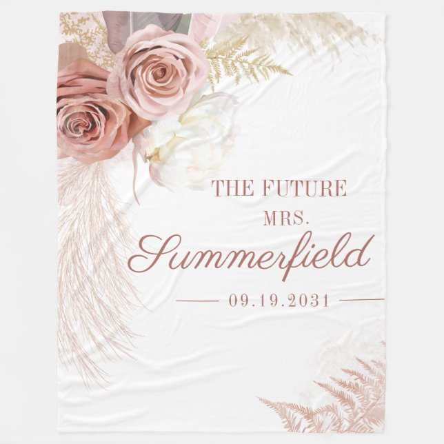 Couverture Polaire Fête de mariage en herbe Pampa (Devant)