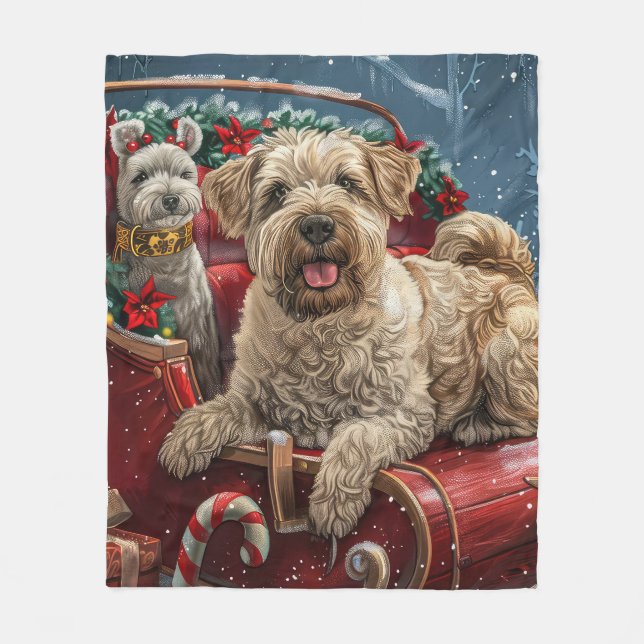 Couverture Polaire Fête de Noël des chiens errants (Devant)