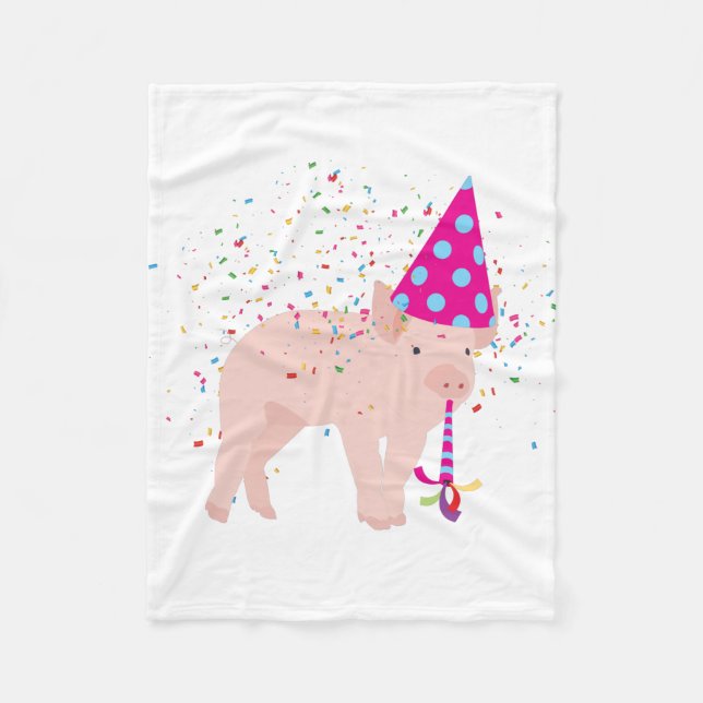 Couverture Polaire Fête de porc - Animaux ayant une fête (Devant)