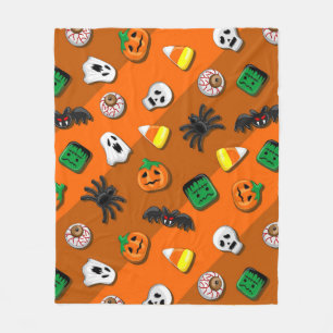Couverture Polaire Fête des Candies Éffrayantes d'Halloween