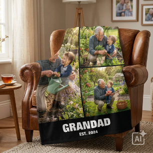 Couverture Polaire Fête des grands-parents Cadeau de plaid photo de g