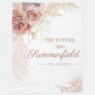 Couverture Polaire Fête des mariées Pampas Tan Grass