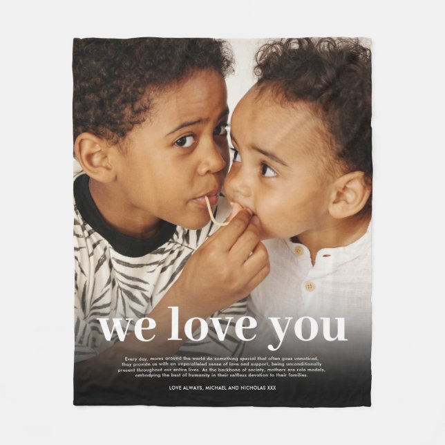 Couverture Polaire Fête des mères Maman Description Photo (Devant)