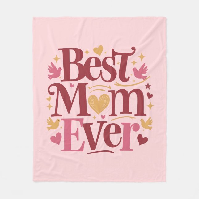 Couverture Polaire Fête des Mères Meilleure Maman Ever  (Devant)