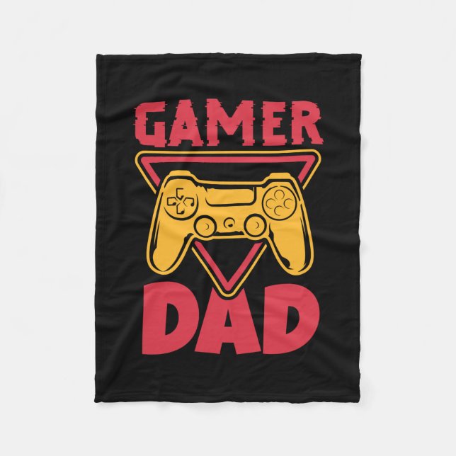 Couverture Polaire Fête des pères Gamer Papa (Devant)
