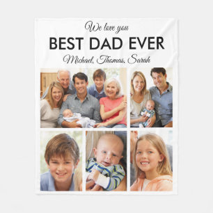 Couverture Polaire Fête des pères Meilleur papa Jamais Trendy Photo C