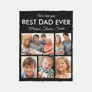 Couverture Polaire Fête des pères Meilleur papa Jamais Trendy Photo C