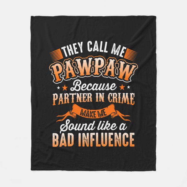 Couverture Polaire Fête des pères | Mens On M'Appelle Pawpaw (Devant)